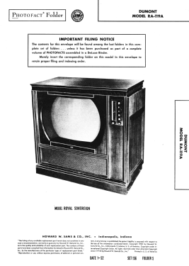 Royal Sovereign RA-119A; DuMont Labs, Allen B (ID = 3010283) TV Radio