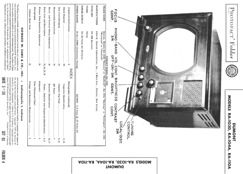 Rumson RA-103D; DuMont Labs, Allen B (ID = 725409) TV Radio