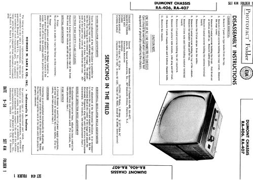 Sportsman 17 Ch= RA-407; DuMont Labs, Allen B (ID = 798928) Television