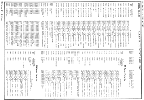 Sutton RA-103; DuMont Labs, Allen B (ID = 736375) TV Radio