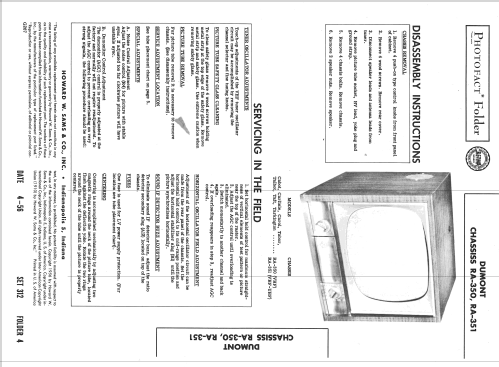 Tabor Ch= RA-350; DuMont Labs, Allen B (ID = 2130254) Télévision