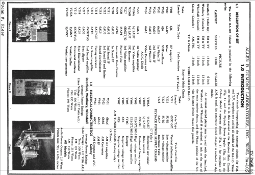 Westbury RA-105; DuMont Labs, Allen B (ID = 729656) Televisión