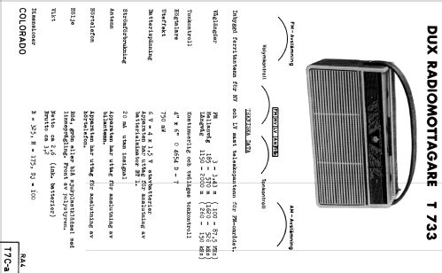 Colorado T733; Dux Radio AB; (ID = 1608363) Radio