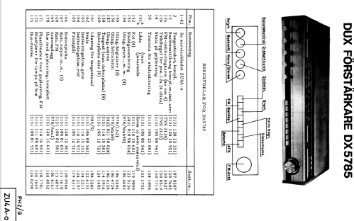 DX5785; Dux Radio AB; (ID = 1611215) Radio