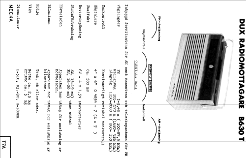 Mecka B630T; Dux Radio AB; (ID = 1603511) Radio