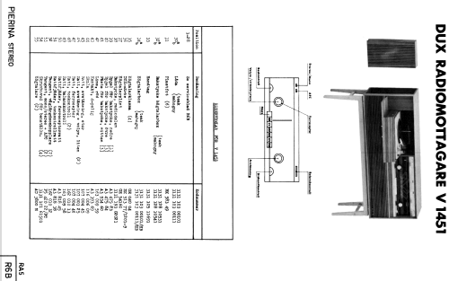 Pierina Stereo V1451; Dux Radio AB; (ID = 1622499) Radio