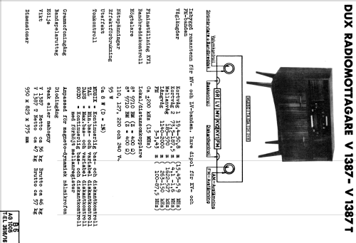 V1387; Dux Radio AB; (ID = 1620873) Radio