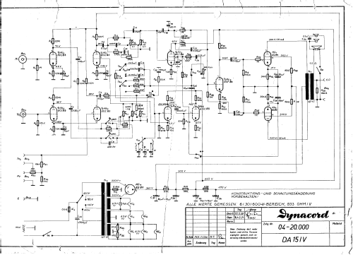 DA15/V; Dynacord W. (ID = 1107307) Ampl/Mixer