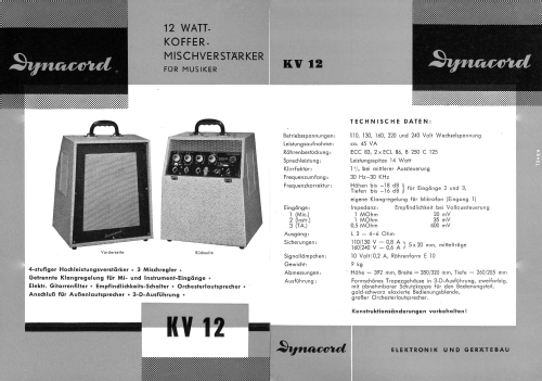 KV12; Dynacord W. (ID = 1015566) Ampl/Mixer