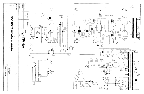 MV100; Dynacord W. (ID = 1014823) Ampl/Mixer