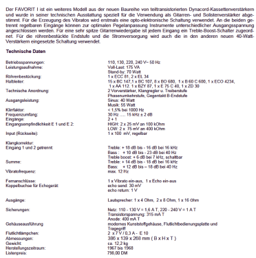 Favorit I ; Dynacord W. (ID = 2970721) Ampl/Mixer