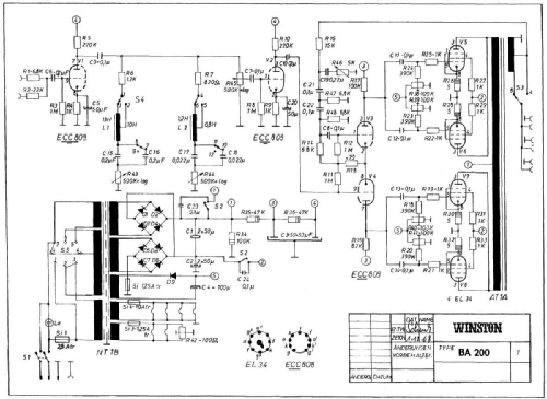 Winston BA200; Dynacord W. (ID = 2998689) Ampl/Mixer