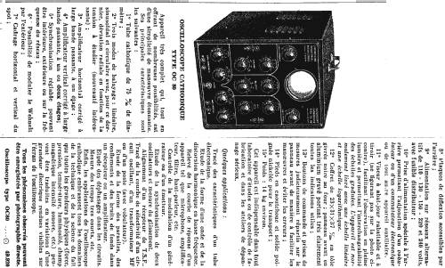 Oscilloscope cathodique OC80; ENB E.N.B., (ID = 269583) Equipment