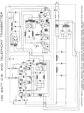 100-Watt C.W. and Telephony Transmitter ; Eddystone Brand, (ID = 3044308) Kit