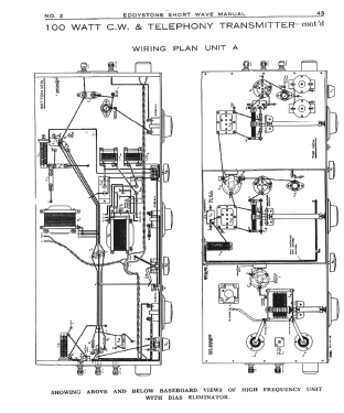 100-Watt C.W. and Telephony Transmitter ; Eddystone Brand, (ID = 3044309) Kit