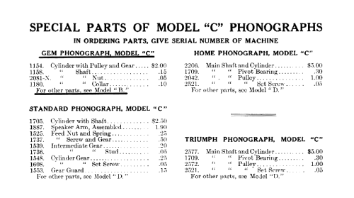 Phonograph Gem C; Edison Brand; (ID = 3040108) TalkingM