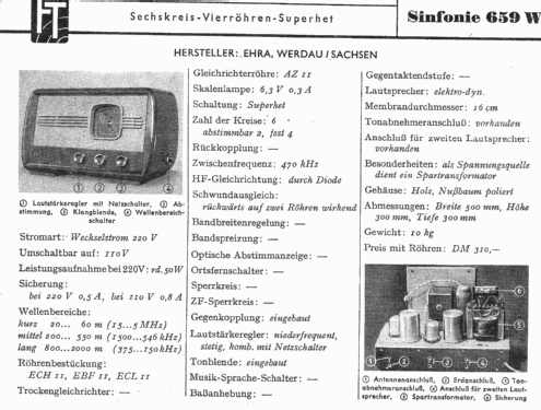 Sinfonie 659W; Ehra, Rudolf (ID = 1171981) Radio