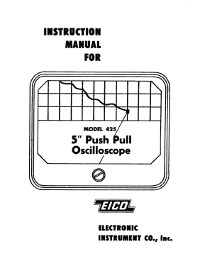 425-K Oscilloscope Kit; EICO Electronic (ID = 2940479) Equipment