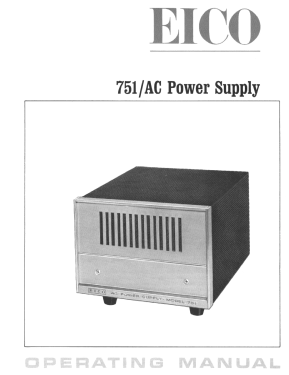 AC Power Supply 751; EICO Electronic (ID = 2949131) Power-S