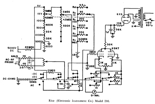 VTVM Signal Tracer 210; EICO Electronic (ID = 3080423) Equipment