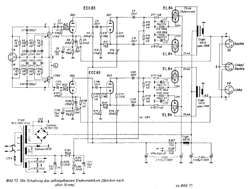 Röhren-Stereo-Verstärker ; EIGENBAU selbst geb. (ID = 2327739) Ampl/Mixer