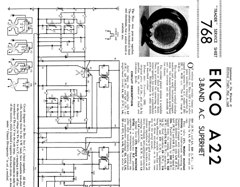 A22; Ekco, E.K.Cole Ltd.; (ID = 2289008) Radio