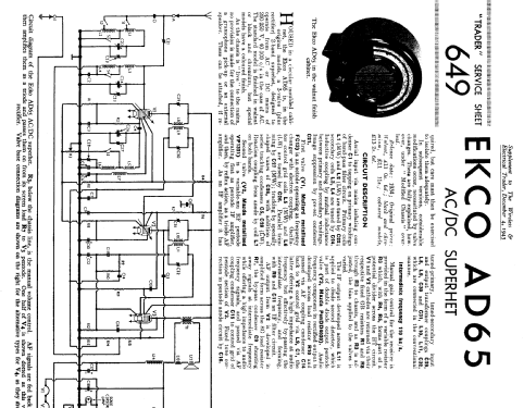 AD65; Ekco, E.K.Cole Ltd.; (ID = 1254004) Radio