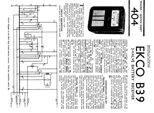 B39; Ekco, E.K.Cole Ltd.; (ID = 1257237) Radio