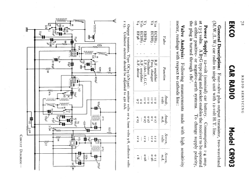 CR903; Ekco, E.K.Cole Ltd.; (ID = 596703) Car Radio