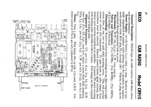 CR915 Hybride 2 Transistor; Ekco, E.K.Cole Ltd.; (ID = 721023) Car Radio