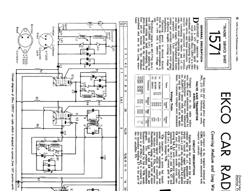 CR917; Ekco, E.K.Cole Ltd.; (ID = 1328866) Car Radio