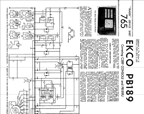 PB189U; Ekco, E.K.Cole Ltd.; (ID = 2180600) Radio