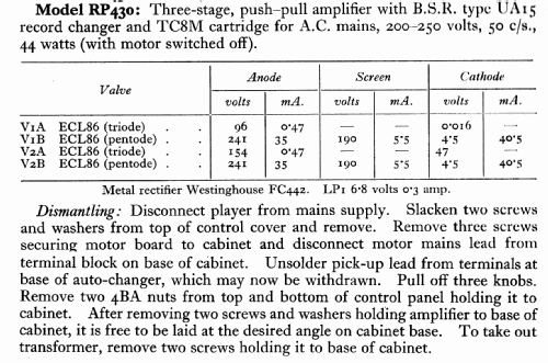 RP430; Ekco, E.K.Cole Ltd.; (ID = 764573) R-Player