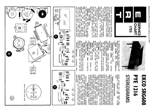 Stereo Radiogram SRG608; Ekco, E.K.Cole Ltd.; (ID = 2294574) Radio