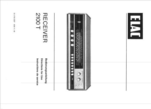 2100T; Elac Electroacustic (ID = 811766) Radio