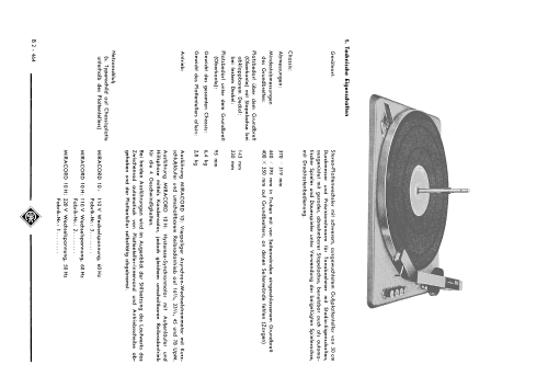 Miracord 10H; Elac Electroacustic (ID = 1821459) Enrég.-R