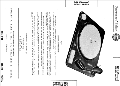Miracord XA-100; Elac Electroacustic (ID = 563729) Reg-Riprod