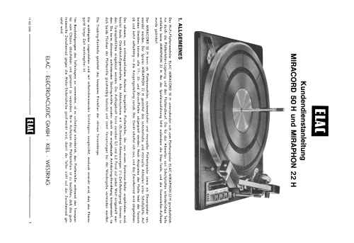 Miraphon 22H; Elac Electroacustic (ID = 1824762) Ton-Bild