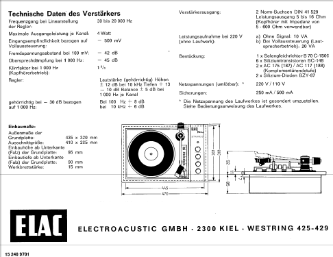 PBV240; Elac Electroacustic (ID = 204833) R-Player