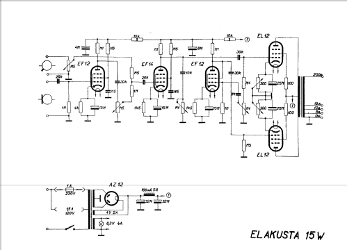 15W; Elakusta, where? (ID = 510948) Ampl/Mixer