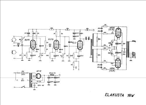 18W; Elakusta, where? (ID = 511036) Ampl/Mixer