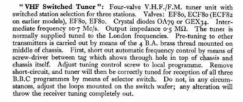 VHF Switched Tuner ; Electric Audio (ID = 576072) Radio