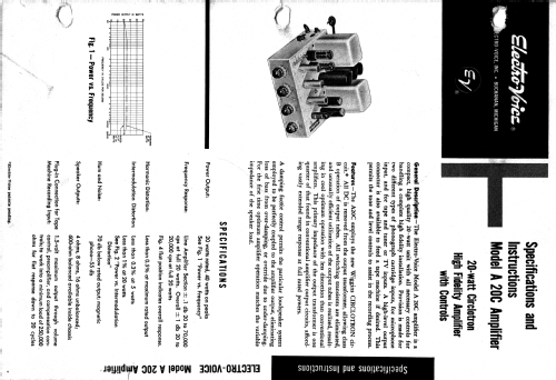 A20C Circlotron Amplifier ; Electro-Voice Inc.; (ID = 1389479) Ampl/Mixer