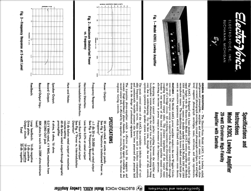Lowboy Amplifier A20CL; Electro-Voice Inc.; (ID = 1389475) Verst/Mix
