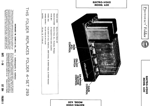 A30 Circlotron Line Amplifier ; Electro-Voice Inc.; (ID = 563811) Ampl/Mixer