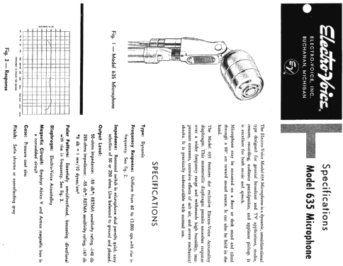 635; Electro-Voice Inc.; (ID = 1140834) Microfono/PU