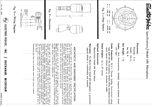 635; Electro-Voice Inc.; (ID = 1140835) Microfono/PU