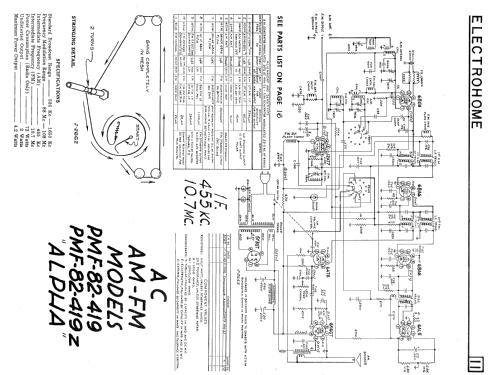 Alpha AM-FM PMF-82-419; Electrohome Dominion (ID = 2318553) Radio