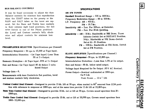 Chorale I ; Electrohome Dominion (ID = 2353742) Radio