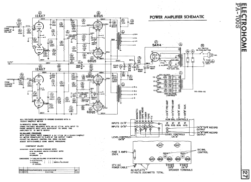 Stereo Amplifier PA-700S; Electrohome Dominion (ID = 2282721) Ampl/Mixer